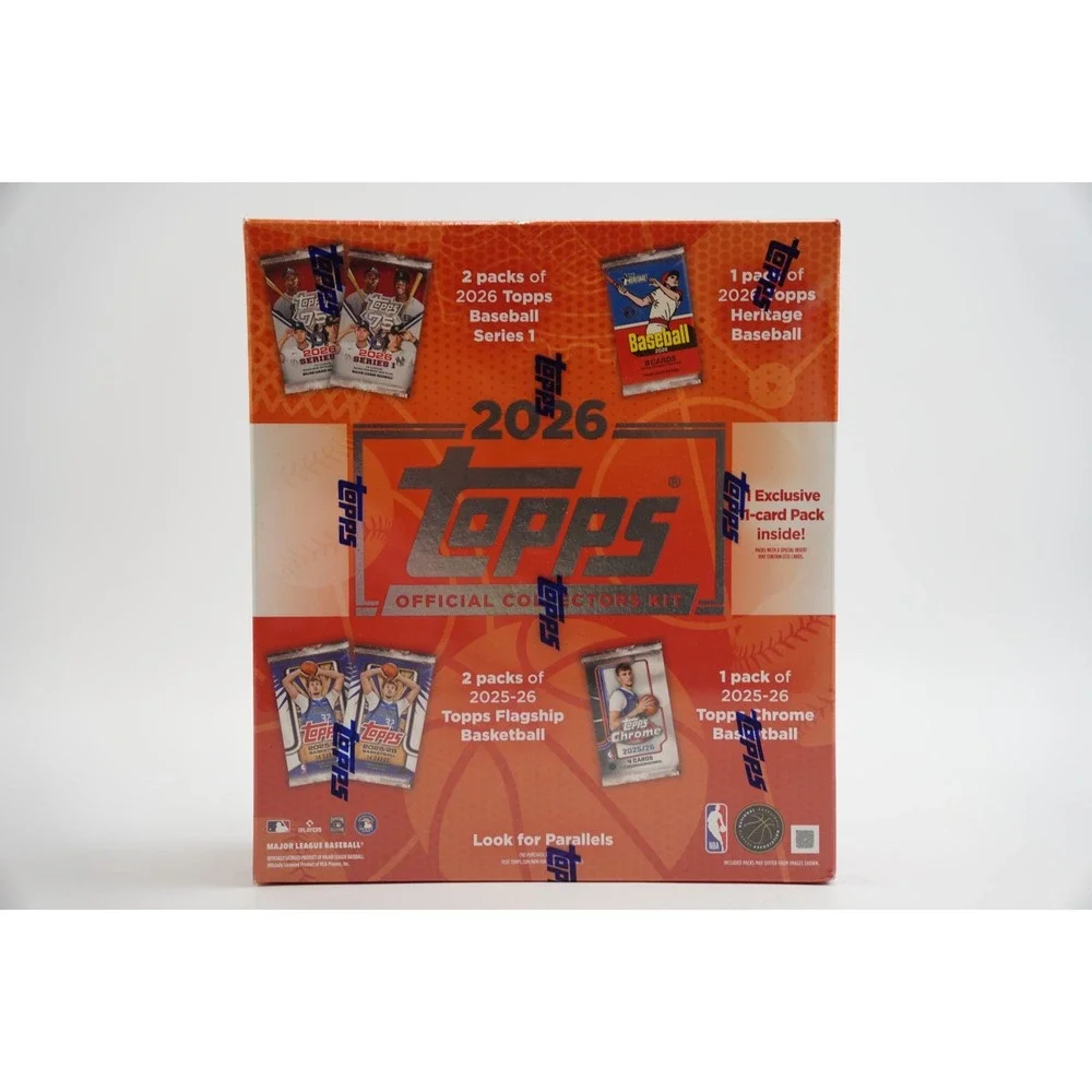 Topps 2026 MLB & NBA Official Collector's Kit Box -NEW- 7 Packs - Toploaders